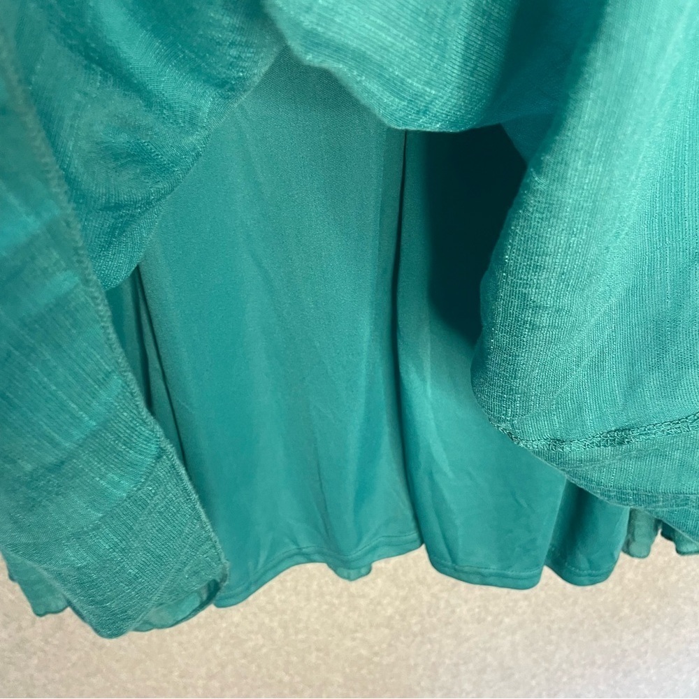 J Gee Babydoll Teal Lace Detail Long Sleeve Dress - Picture 3 of 6